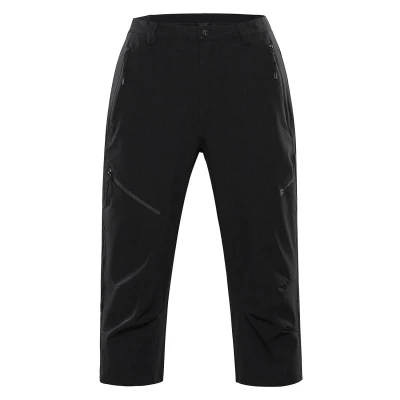 Alpine Pro WEDER pánské černé softshellové capri kalhoty 3/4 Alpine Pro WEDER pánské černé softshellové capri kalhoty 3/4