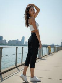 Alpine Pro WEDERA 2 dámské černé softshellové capri kalhoty