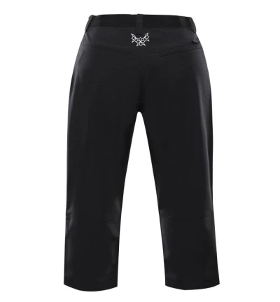 Alpine Pro WEDERA dámské černé softshellové capri kalhoty 3/4