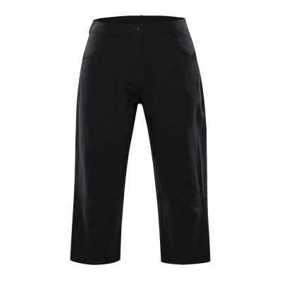 Alpine Pro WEDERA dámské černé softshellové capri kalhoty 3/4