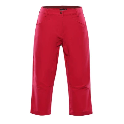 Alpine Pro WEDERA dámské růžové softshellové capri kalhoty 3/4