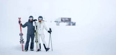Alpine Pro WERADA dámské béžové lyžařské kalhoty