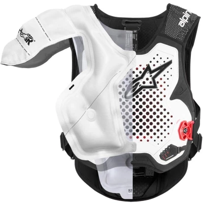 Alpinestars TECH-AIR MX PLASMA bílo-černo-červená airbagová vesta na motorku