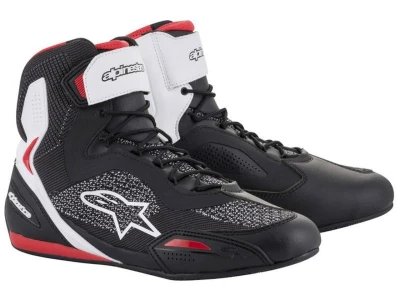 Alpinestars Faster 3 Rideknit černo-bílo-červené pánské motoboty