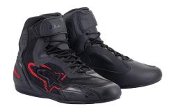 Alpinestars Boty na motorku Faster-3 Rideknit černo-tmavě šedo-červené Alpinestars Boty na motorku Faster-3 Rideknit černo-tmavě šedo-červené