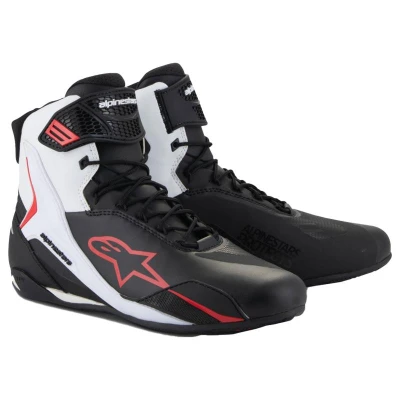 Alpinestars Faster-4 černo-bílo-červené pánské motoboty