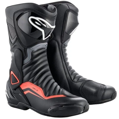 Alpinestars Boty na motorku S-MX 6 černo-šedo-fluo červené Alpinestars Boty na motorku S-MX 6 černo-šedo-fluo červené