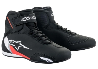 Alpinestars Boty na motorku Sektor černo-bílo-fluo červené Alpinestars Boty na motorku Sektor černo-bílo-fluo červené