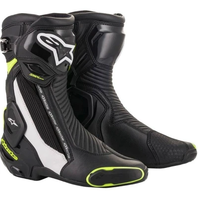 Alpinestars SMX Plus 2 černo-bílo-fluo žluté pánské motoboty