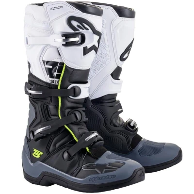 Alpinestars TECH 5 černo-šedo-bílo-fluo žluté boty na motorku