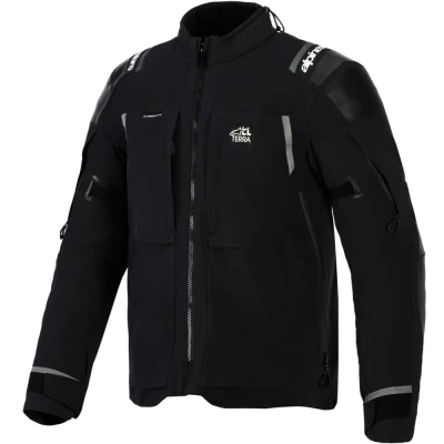 Alpinestars Andes PRO Drystar XF černo-tmavě šedá pánská motocyklová bunda