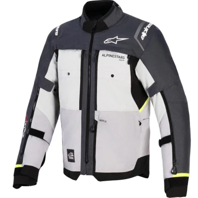Alpinestars Cusco Drystar světle šedo-světle modro-tmavě modrá pánská motocyklová bunda