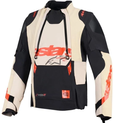 Alpinestars Halo PRO Drystar XF krémovo-černo-červená bunda na motorku