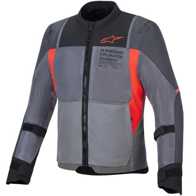 Alpinestars ST-2 Air šedo-tmavě šedo-červená pánská motocyklová bunda