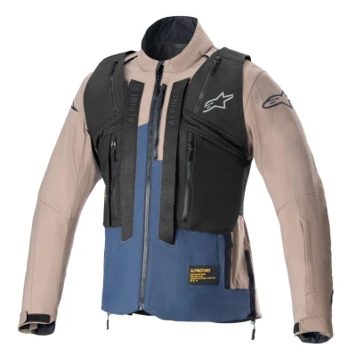 Alpinestars Techdura černo-hnědo-tmavě modrá bunda na motorku