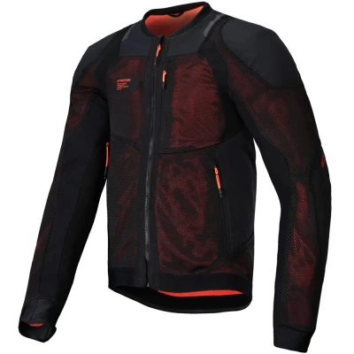 Alpinestars TROOP-AIR PRO černo-fluo červená motocyklová bunda