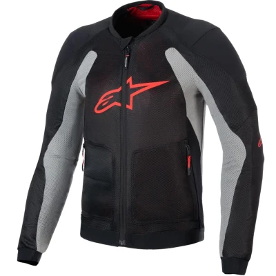 Alpinestars TROOP-AIR PRO černo-světle šedo-červená bunda na motorku