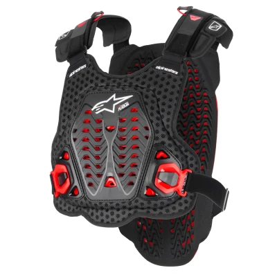 Alpinestars A-5 Plasma černo-červeno-bílý chránič hrudi na motorku