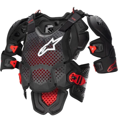 Alpinestars A-10 2 černo-antracitovo-červený chránič těla