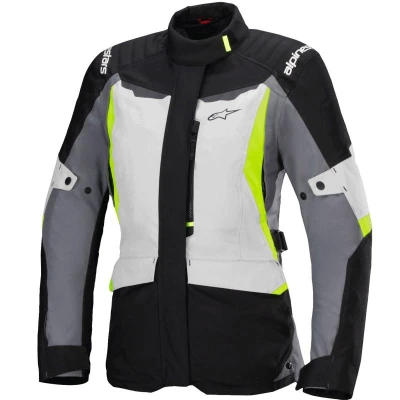 Alpinestars Stella ST-1 Waterproof šedo-černo-fluo žlutá dámská bunda na motorku
