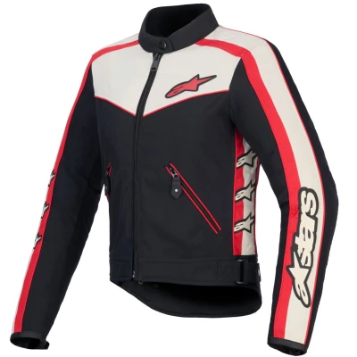 Alpinestars Stella T-Dyno Water Resistant černo-béžovo-červená dámská bunda na motorku