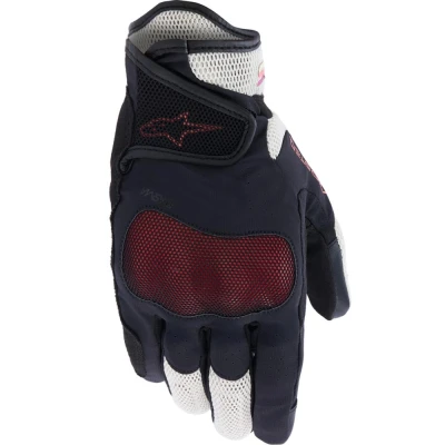 Alpinestars Stella Mogress Airflow béžovo-černo-růžové dámské rukavice na motorku