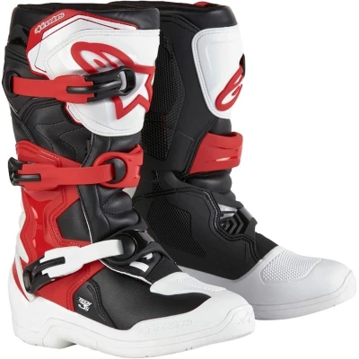 Alpinestars Tech 3S Youth bílo-černo-červené dětské boty na motorku