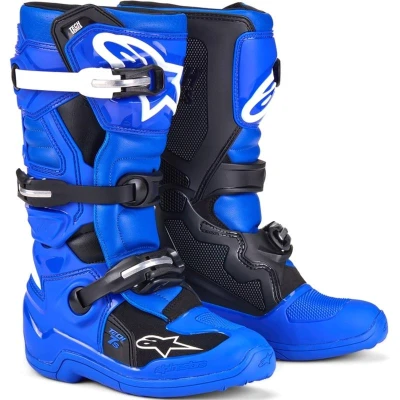Alpinestars Tech 7 S modro-bílo-černé dětské boty na motorku
