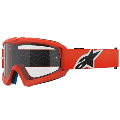 Alpinestars Vision Youth Corp oranžové s čirým zorníkem dětské motokrosové brýle