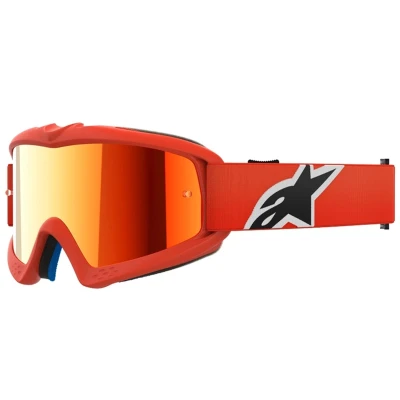 Alpinestars Vision Youth Corp oranžové se zrcadlovým červeným zorníkem dětské motokrosové brýle