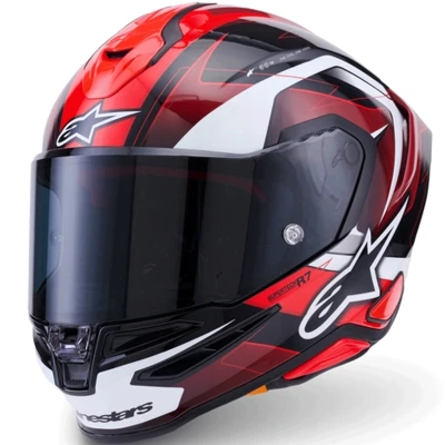 Alpinestars S-R7 Kinetis černo-červeno-bílá integrální helma na motorku