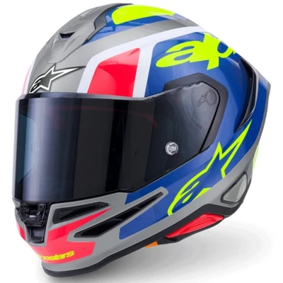 Alpinestars S-R7 Lumen stříbrno-černo-růžovo-fluo žlutá integrální helma na motorku