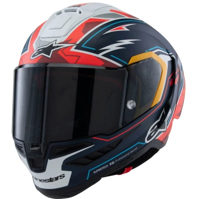 Alpinestars Supertech R-10 matná modro-červeno-bílá limitovaná edice Pedro Acosta integrální helma na motorku