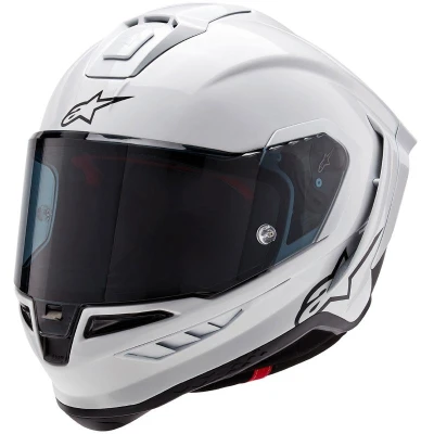 Alpinestars Supertech R-10 Solid carbon bílá matná integrální helma na motorku