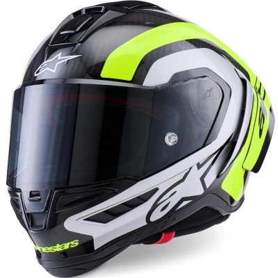 Alpinestars Supertech R10 Arius černo-fluo žluto-bílá integrální helma na motorku