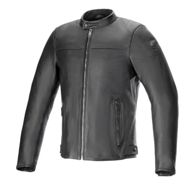 Alpinestars Blacktrack černo-černá kožená bunda na motorku