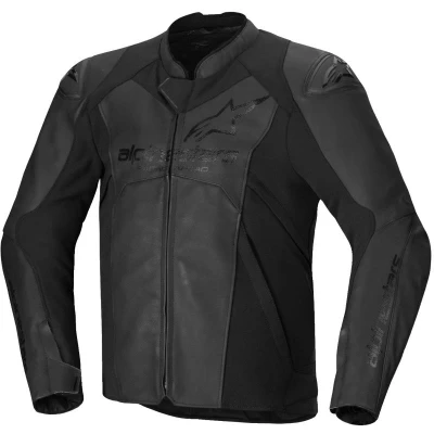 Alpinestars Faster 3 černo-černá kožená bunda na motorku
