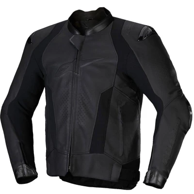 Alpinestars Missile 3 černo-černá kožená bunda na motorku