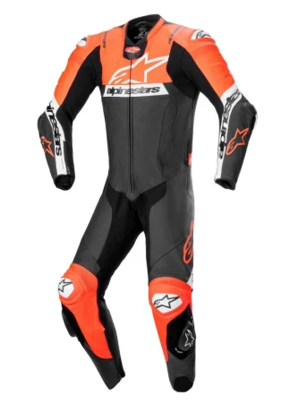 Alpinestars Missile 2 Ward černo-fluo červeno-bílá kožená kombinéza na motorku