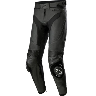 Alpinestars Missile 3 černé pánské kožené kalhoty na motorku