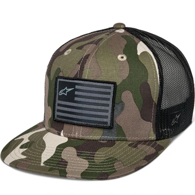 Alpinestars Flag Hat zelená camo-černá kšiltovka