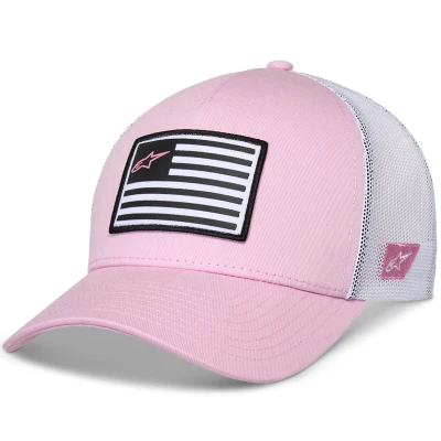 Alpinestars Flag Snap Hat růžovo-bílá kšiltovka