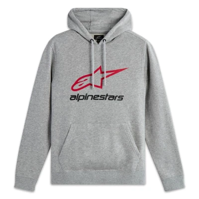 Alpinestars Always Hoodie 3 šedo-červeno-černá pánská mikina
