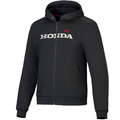 Alpinestars Chrome V3 Sport Hoodie kolekce Honda černo-béžovo-červená mikina na motorku