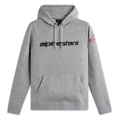Alpinestars Wordmark Hoodie 3 šedo-červeno-černá pánská mikina