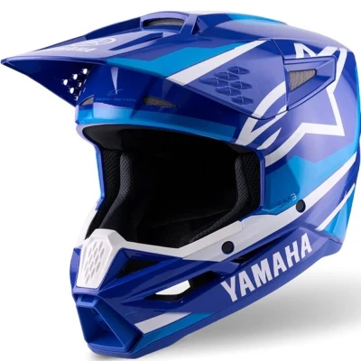 Alpinestars S-M3 Yamaha kolekce modro-bílá motokrosová helma na motorku