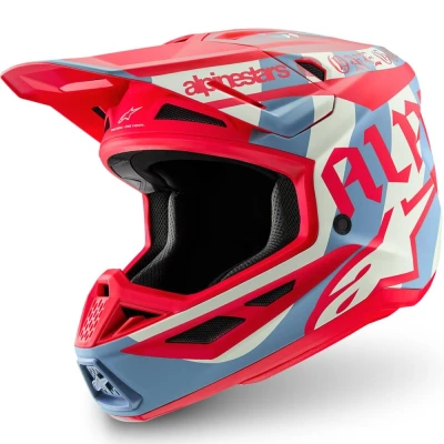 Alpinestars Supertech S-M7 Beast Coast šedo-černo-oranžová motokrosová helma