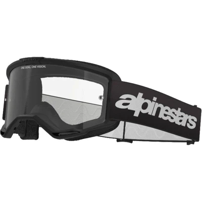 Alpinestars Vision 3 Wordmark černé se zrcadlovým plexi motokrosové brýle