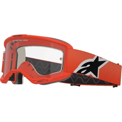 Alpinestars Vision 5 Corp oranžové motokrosové brýle s čirým zorníkem