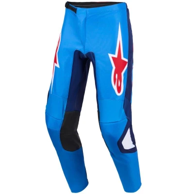 Alpinestars Fluid Grid modro-červeno-bílé motokrosové kalhoty